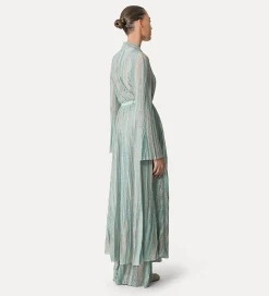forte_forte Robes^robe croisée en jersey lurex acqua