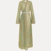 forte_forte Robes^robe croisée sur le devant en jersey lurex clorofilla