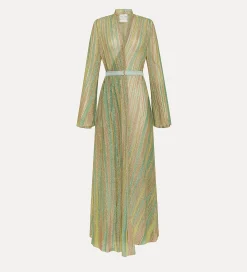 forte_forte Robes^robe croisée sur le devant en jersey lurex clorofilla