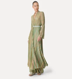 forte_forte Robes^robe croisée sur le devant en jersey lurex clorofilla