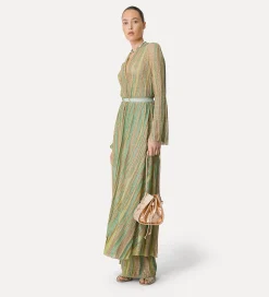 forte_forte Robes^robe croisée sur le devant en jersey lurex clorofilla