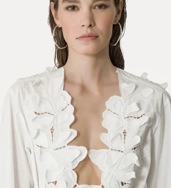 forte_forte Robes^robe en popeline de coton bianco