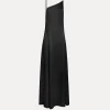 forte_forte Robes^robe en satin asymétrique noir