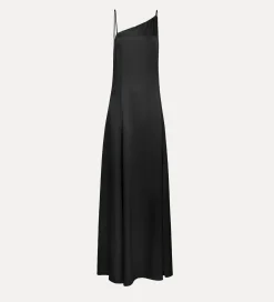 forte_forte Robes^robe en satin asymétrique noir