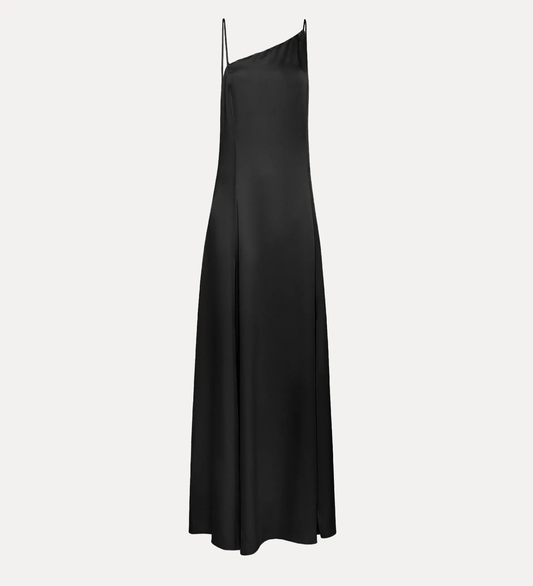 forte_forte Robes^robe en satin asymétrique noir