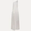 forte_forte Robes^robe en satin asymétrique madreperla