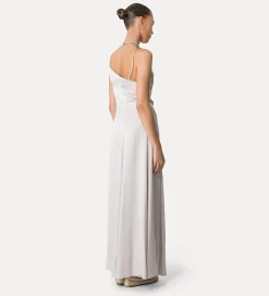 forte_forte Robes^robe en satin asymétrique madreperla