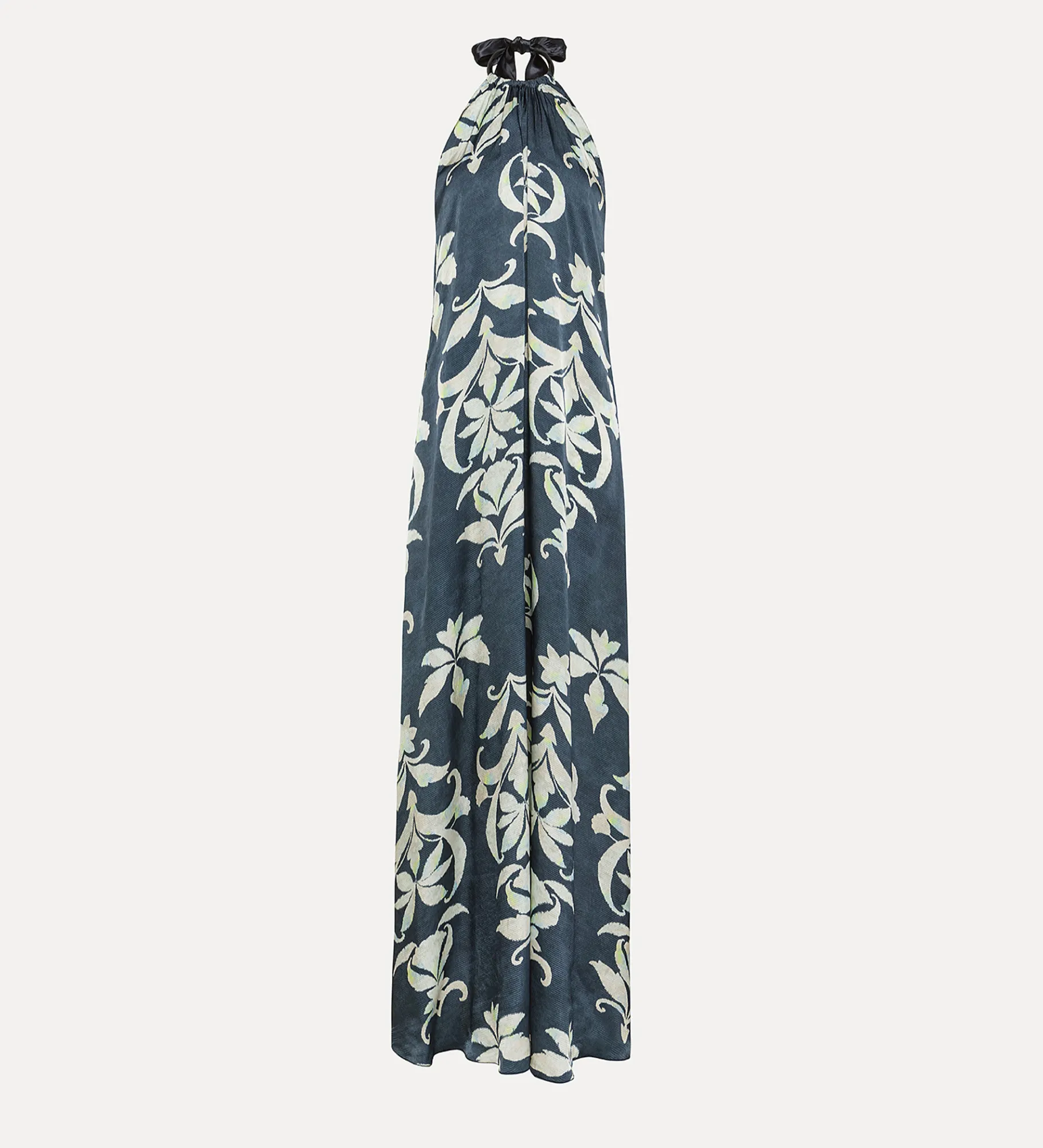 forte_forte Robes^robe en satin avec col halter oltremare