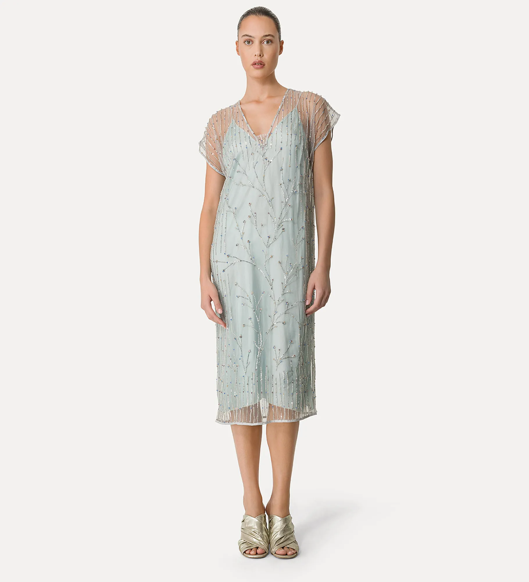 forte_forte Robes^robe en tulle avec broderie “firefly” firefly