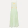 forte_forte Robes^robe en voile avec broderie “oniric blossom” mint