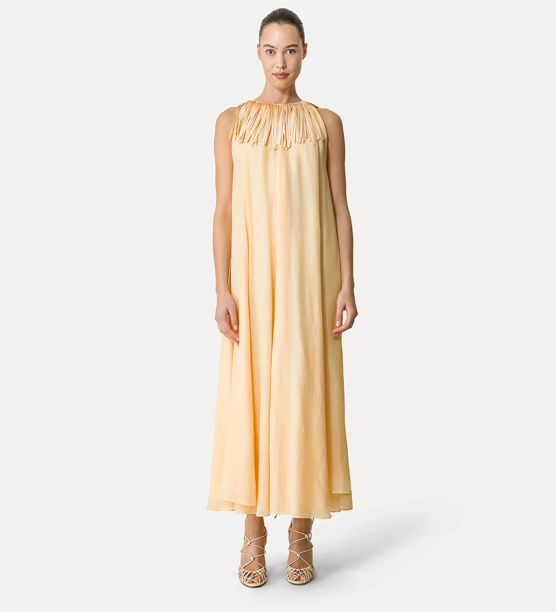 forte_forte Robes^robe en voile avec franges sole