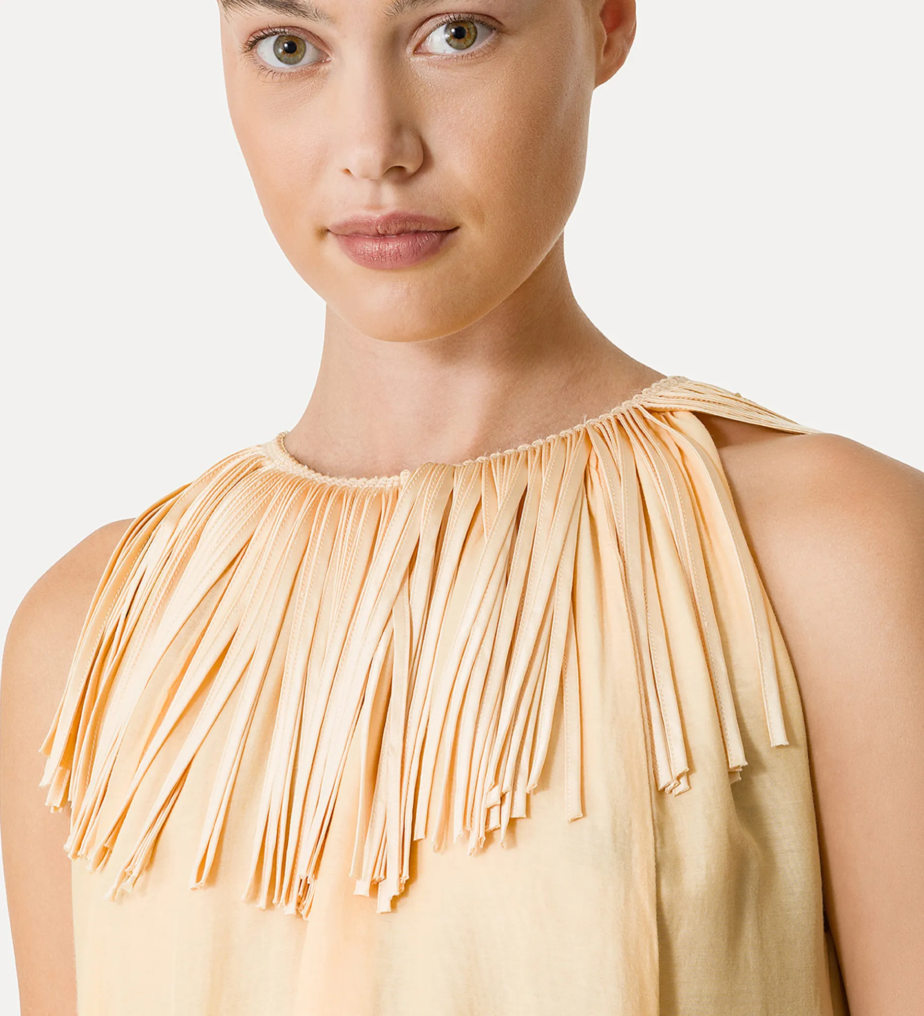 forte_forte Robes^robe en voile avec franges sole