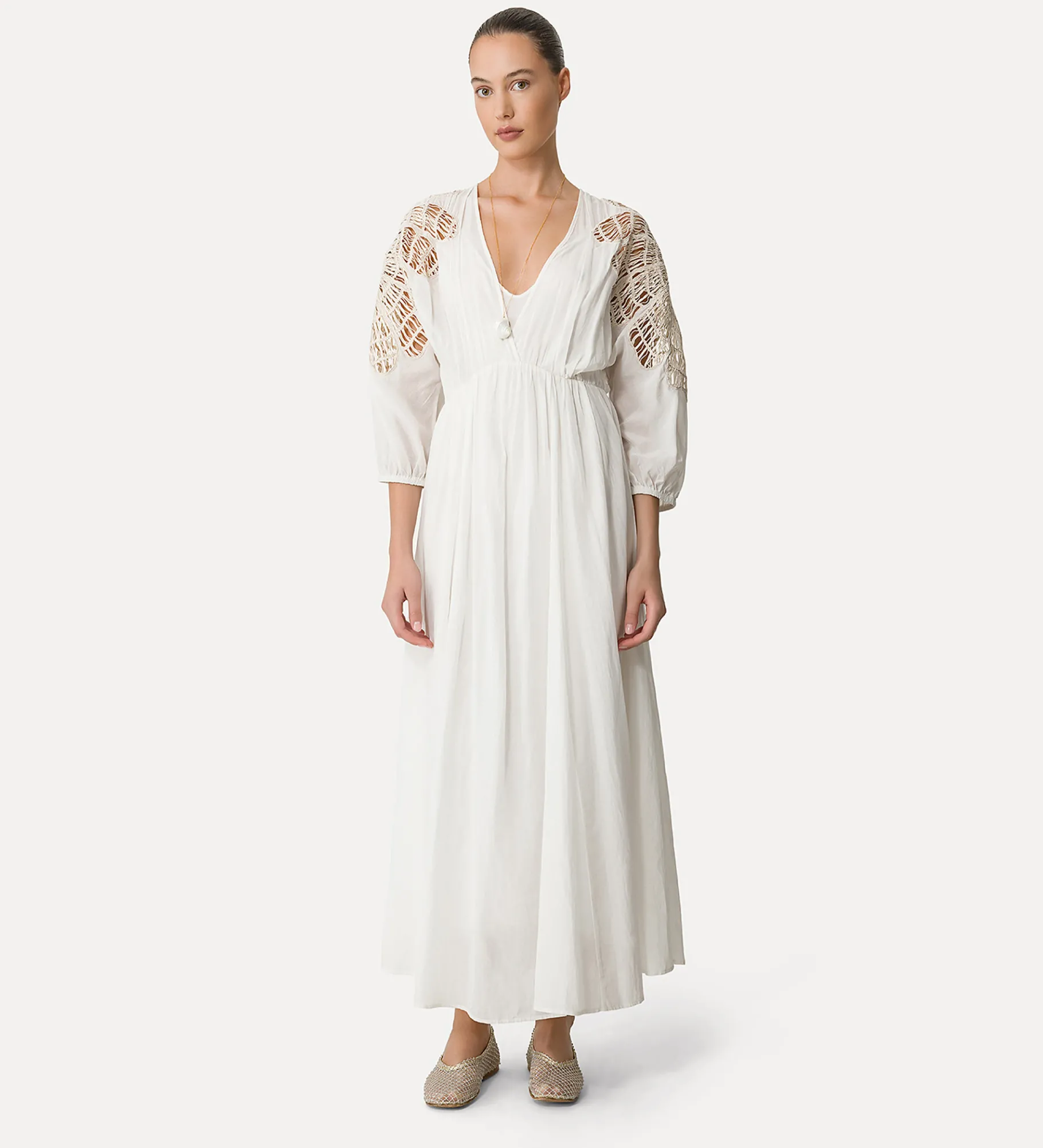 forte_forte Robes^robe en voile avec incrustations giglio