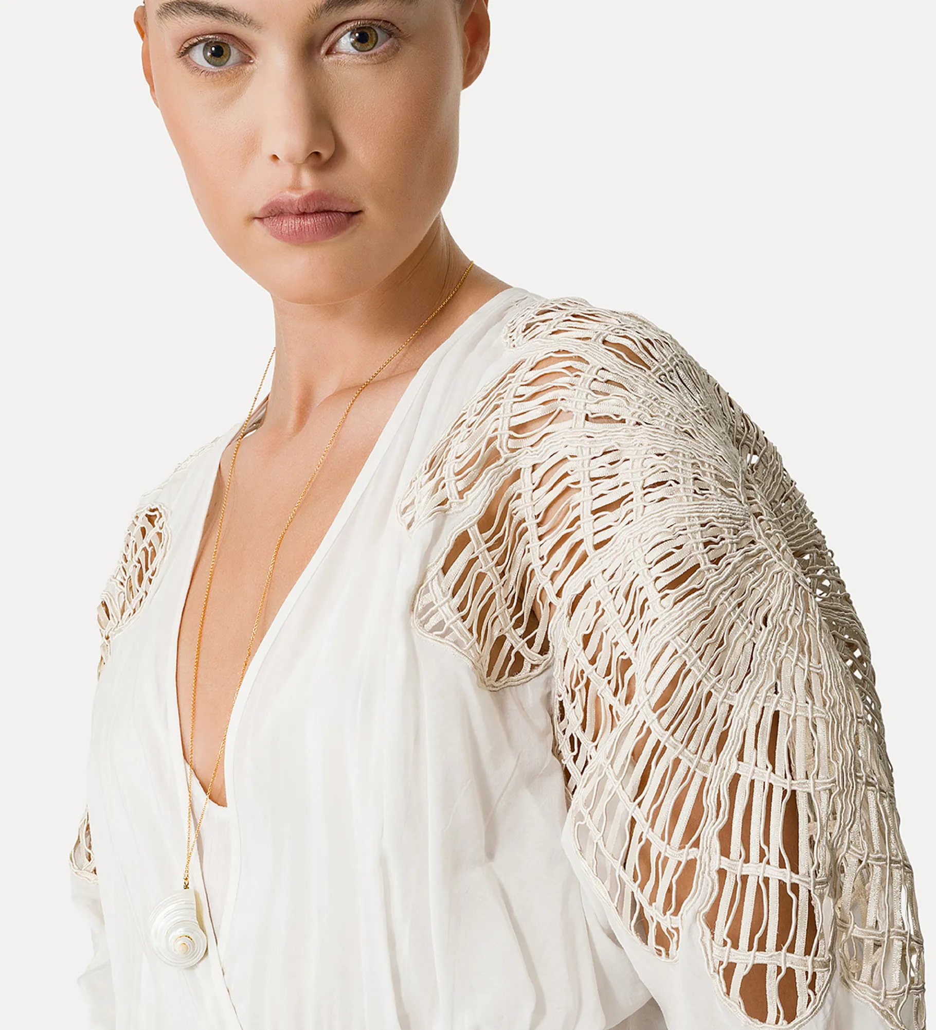 forte_forte Robes^robe en voile avec incrustations giglio