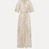 forte_forte Robes^robe en voile imprimé perla
