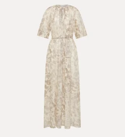forte_forte Robes^robe en voile imprimé perla