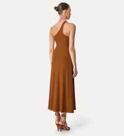 forte_forte Robes^robe longue à une épaule dénudée terra