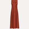 forte_forte Robes^robe ras–de–cou en satin terre