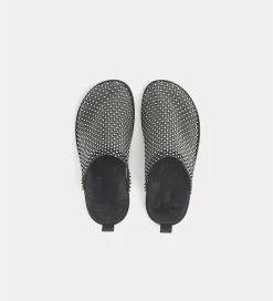 forte_forte Chaussures^sabots plats en résille de strass nero