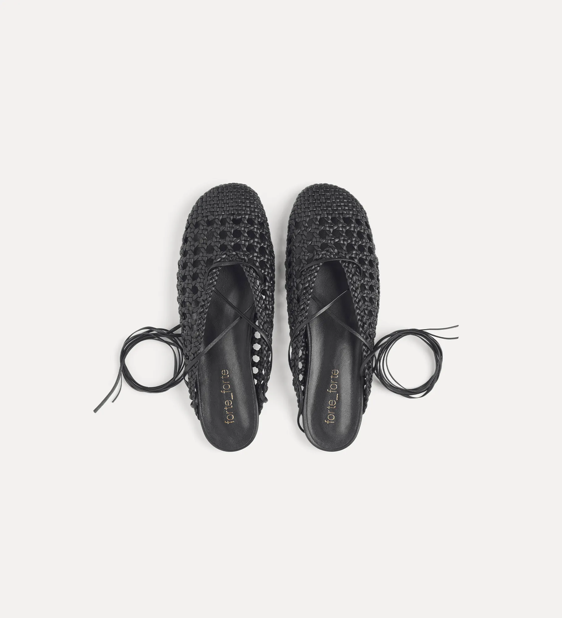 forte_forte Chaussures^sabots tressés noirs nero