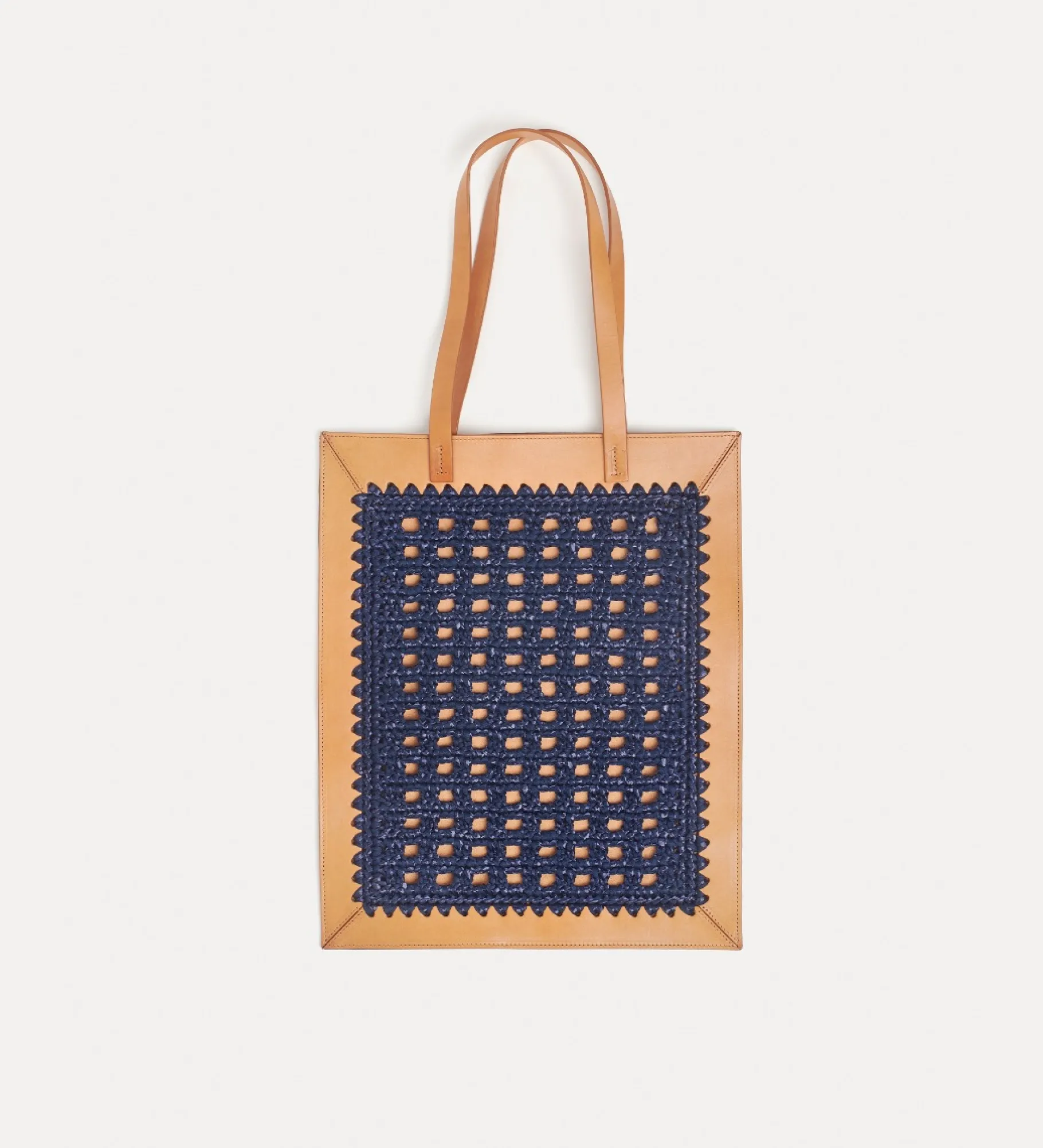 forte_forte Sacs Et Ceintures^sac cabas en cuir et crochet nuit