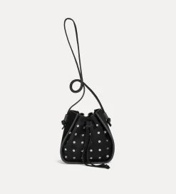 forte_forte Sacs Et Ceintures^sac seau en croûte de cuir avec strass nero