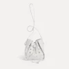 forte_forte Sacs Et Ceintures^sac seau en croûte de cuir avec strass ivory