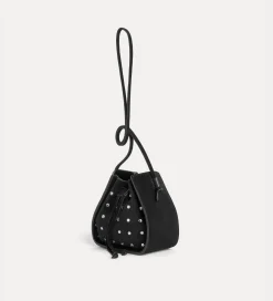 forte_forte Sacs Et Ceintures^sac seau en croûte de cuir avec strass nero