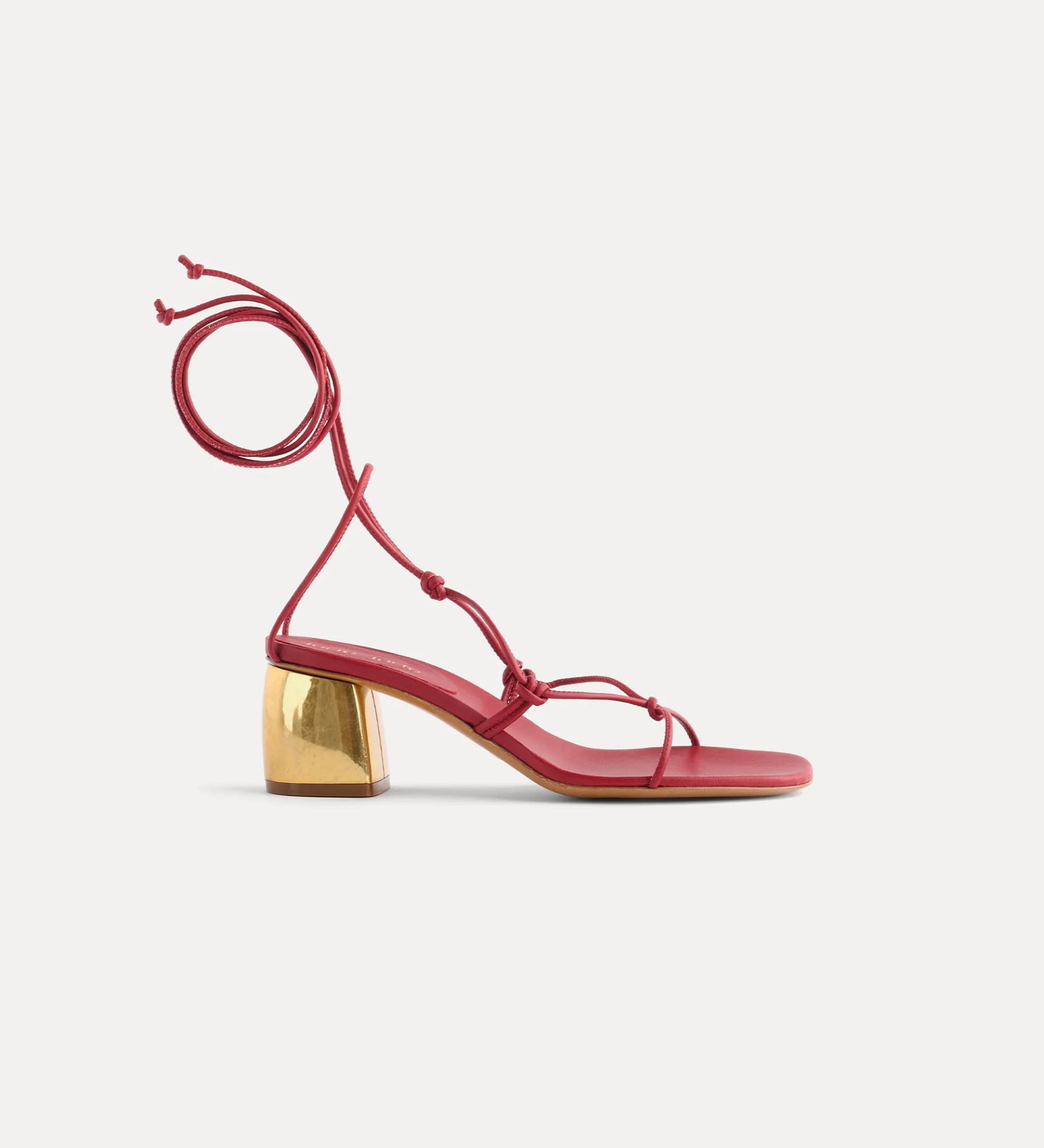 forte_forte Chaussures^sandales à talon doré lacca