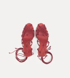 forte_forte Chaussures^sandales à talon fin en cuir nappa lacca