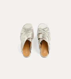 forte_forte Chaussures^sandales croisées à talon argent silver