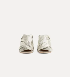 forte_forte Chaussures^sandales croisées à talon argent silver
