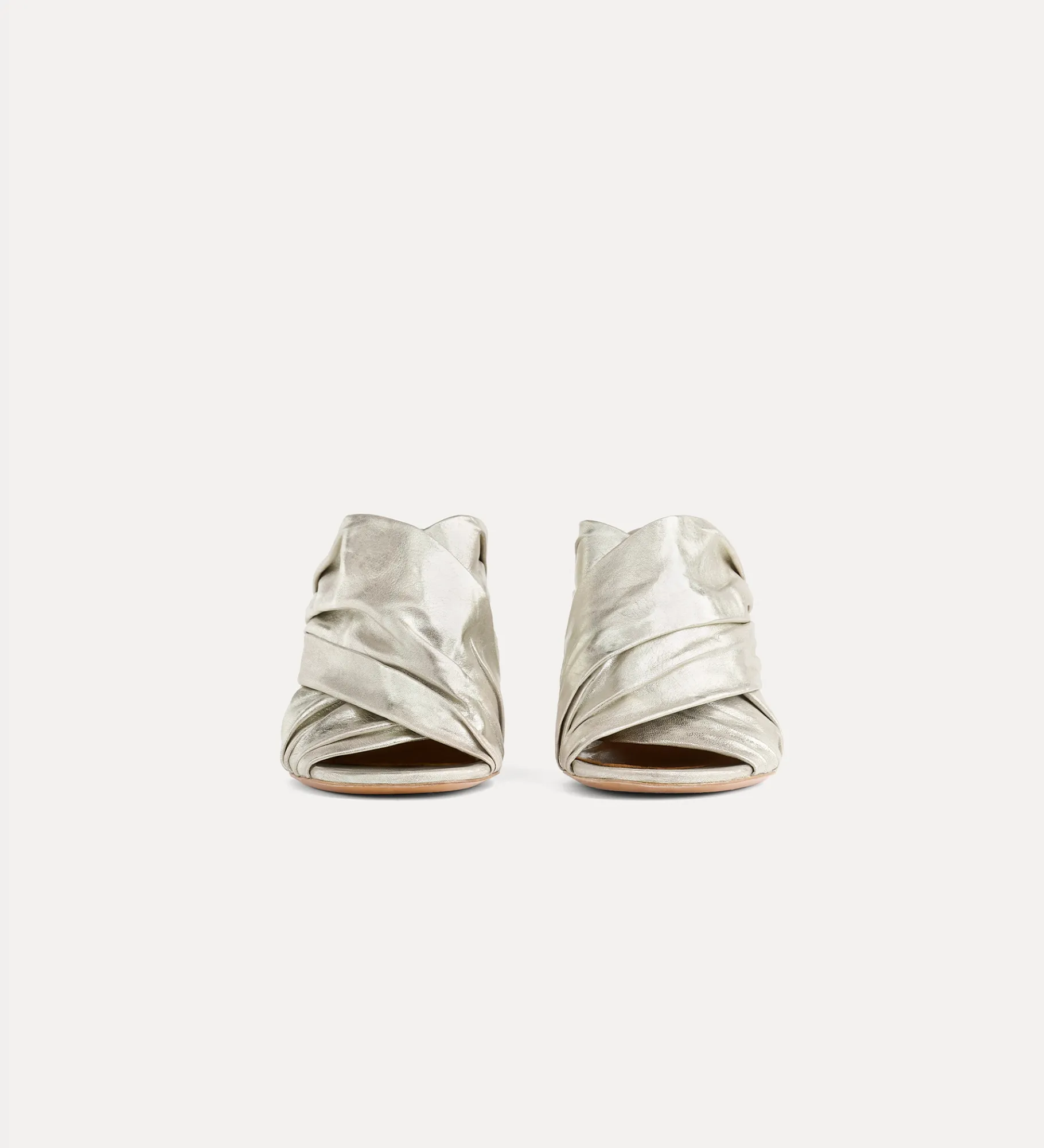 forte_forte Chaussures^sandales croisées à talon argent silver