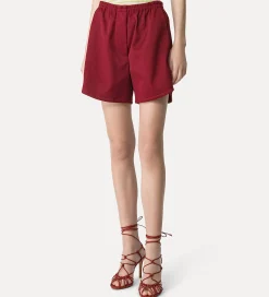 forte_forte Pantalons^short en coton ruby