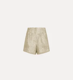 forte_forte Pantalons^short en jacquard lurex gold