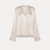 forte_forte Chemises^top à manches longues en soie oyster