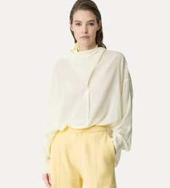 forte_forte Chemises^top croisé au niveau du cou daffodil