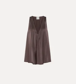 forte_forte Hauts^top en satin de soie élégant lava