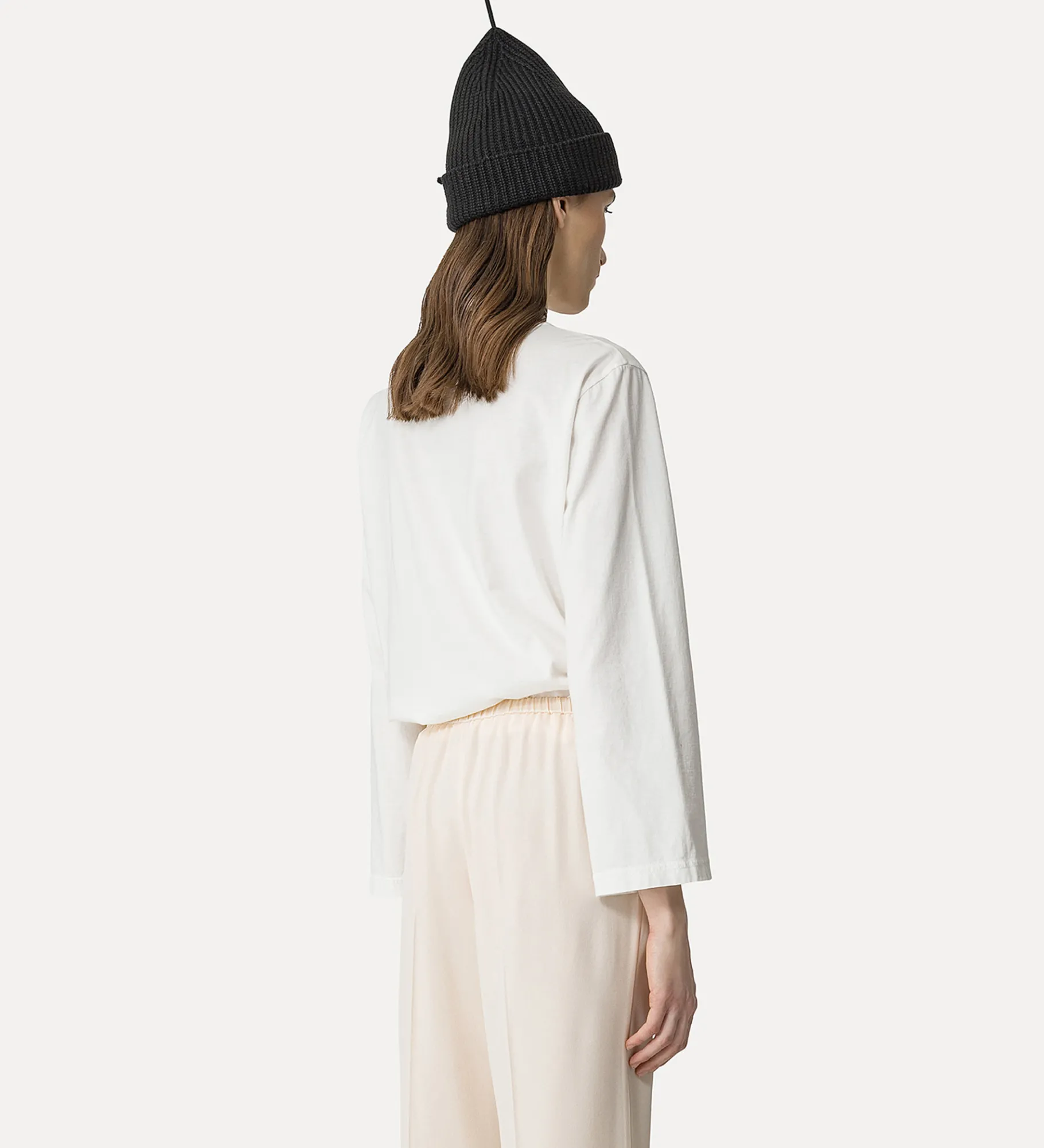 forte_forte Hauts^t–shirt essential en jersey de coton biologique bianco