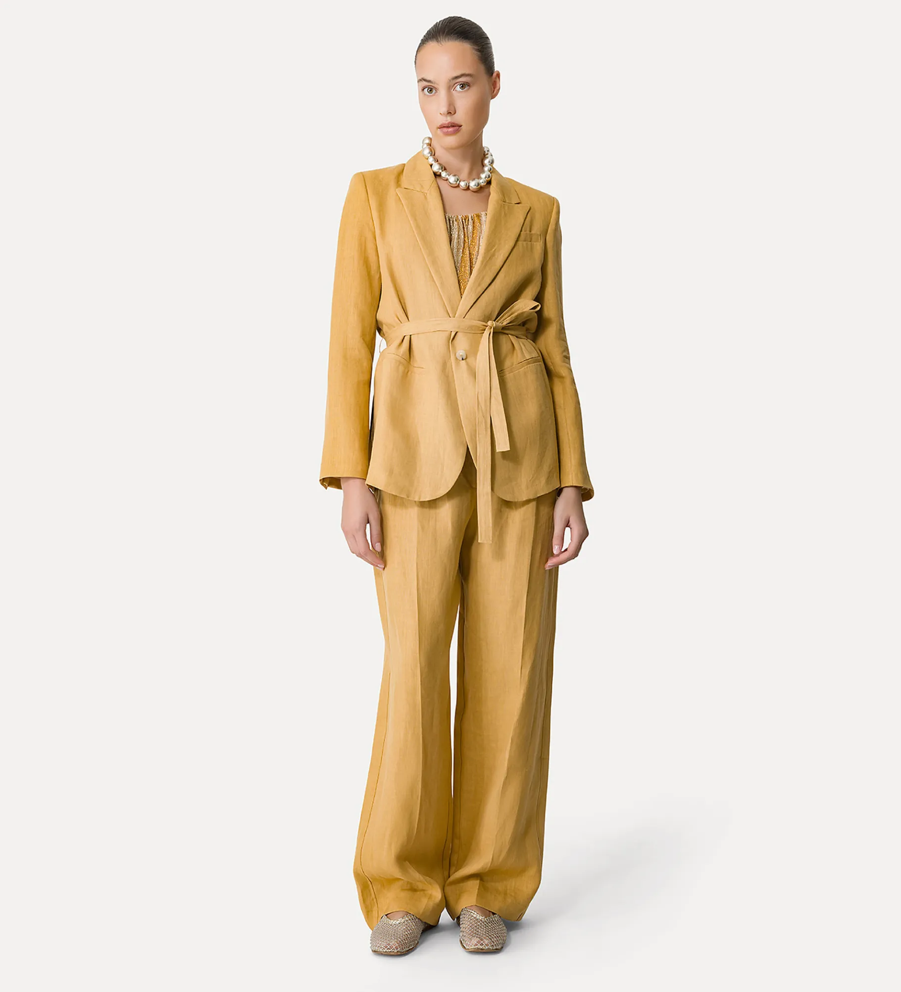 forte_forte Vestes^veste avec ceinture à la taille grano