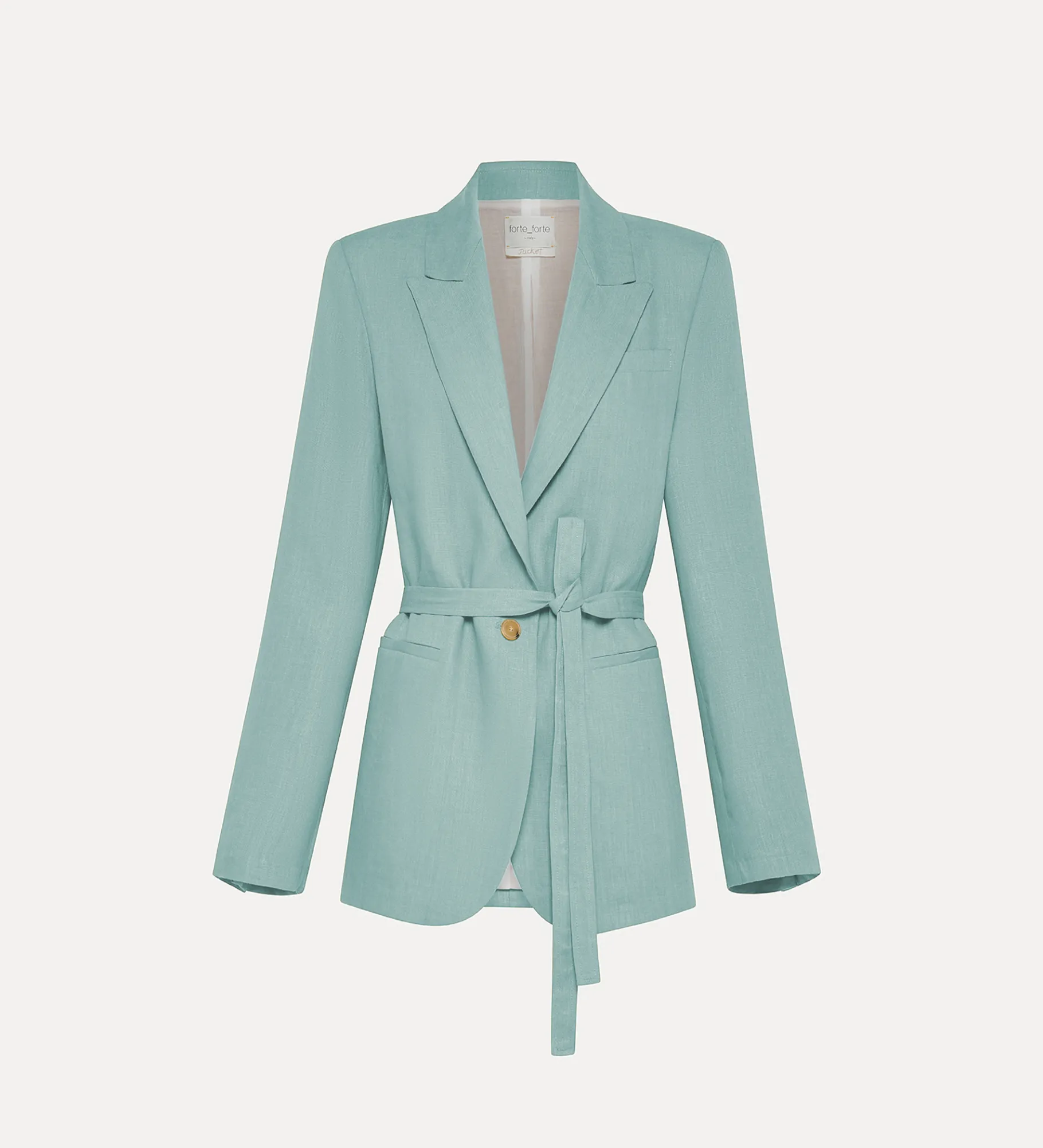 forte_forte Vestes^veste avec ceinture en lin acqua