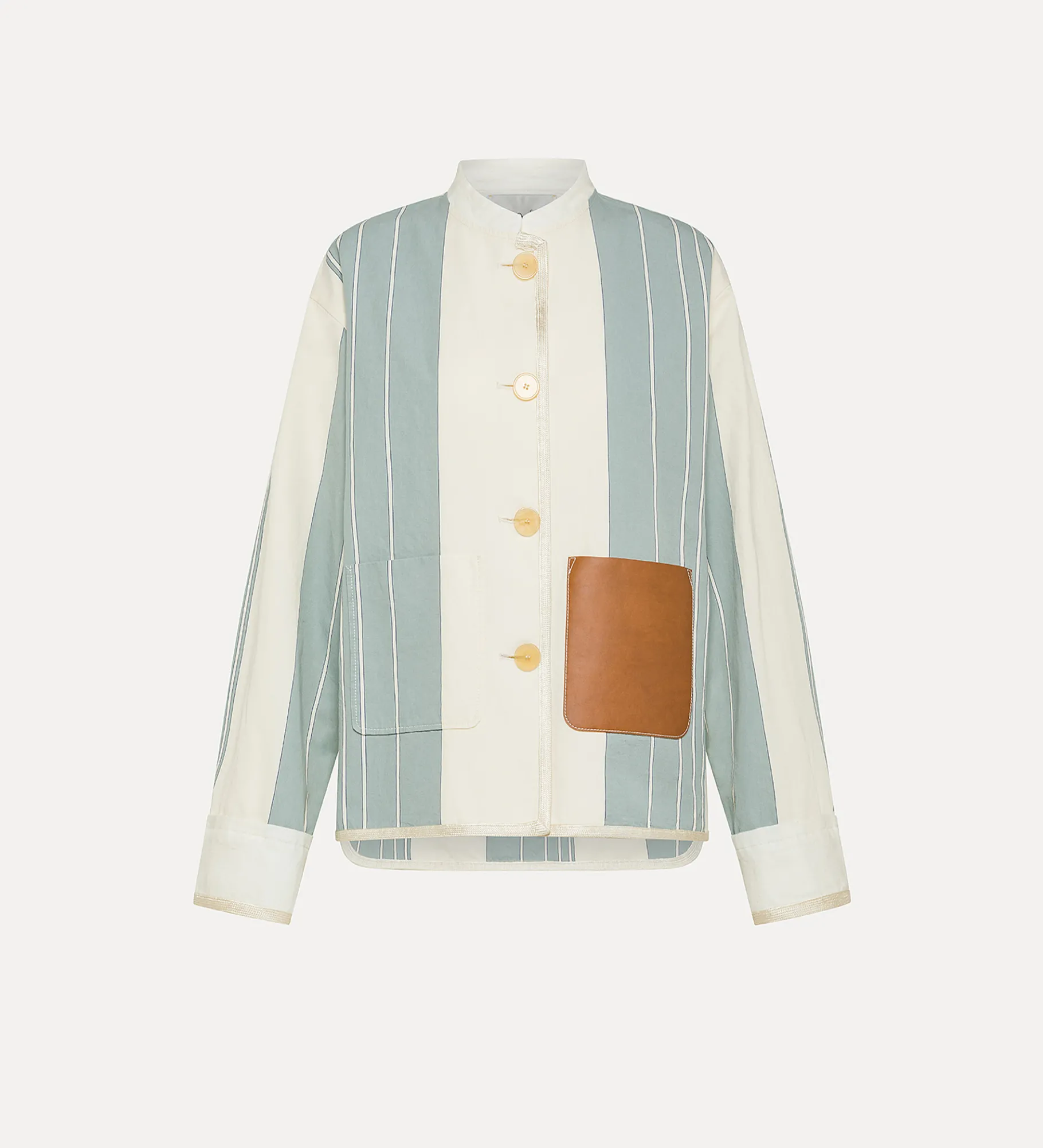 forte_forte Vestes^veste de travail en coton et lin acqua
