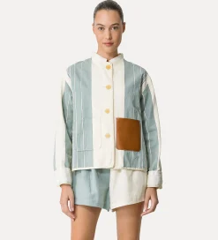 forte_forte Vestes^veste de travail en coton et lin acqua