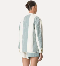 forte_forte Vestes^veste de travail en coton et lin acqua
