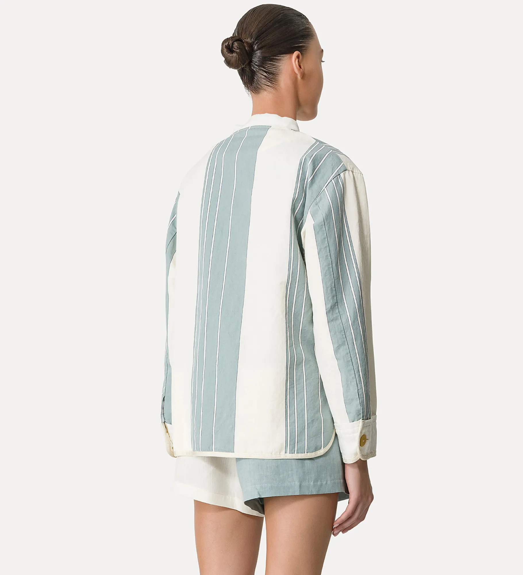 forte_forte Vestes^veste de travail en coton et lin acqua