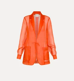 forte_forte Vestes^veste en organza de soie papavero