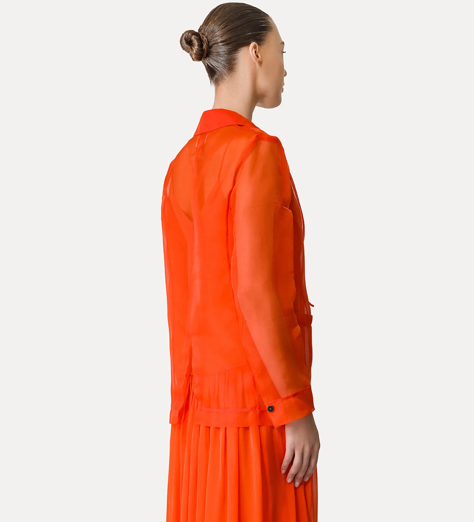 forte_forte Vestes^veste en organza de soie papavero