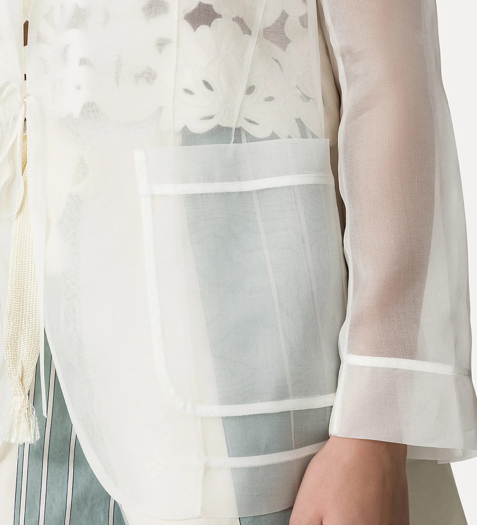 forte_forte Vestes^veste en organza de soie giglio
