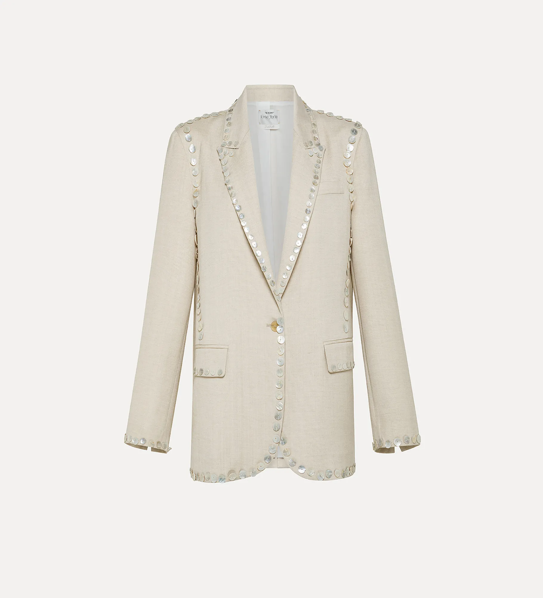 forte_forte Vestes^veste en viscose et laine sable dune