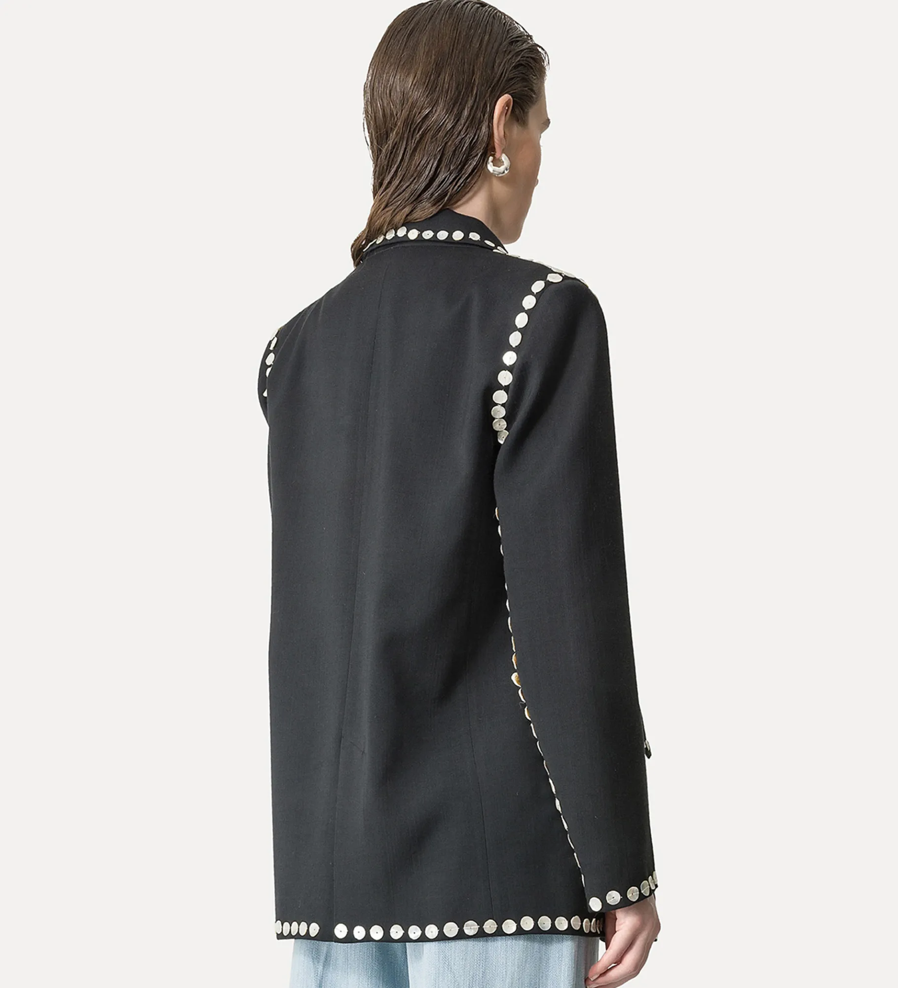 forte_forte Vestes^veste en viscose et laine noire abisso